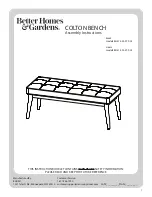 Better Homes and Gardens COLTON BH47-022-599-02 Assembly Instructions Manual предпросмотр