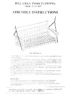 Предварительный просмотр 1 страницы Better Homes and Gardens Delahey Porch Swing TM013656 Assembly Instructions