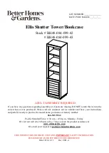 Better Homes and Gardens EllisShutter Tower/Bookcase BH48-084-099-42 Instruction Booklet предпросмотр