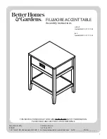 Preview for 1 page of Better Homes and Gardens FILLMORE BH47-021-199-04 Manual