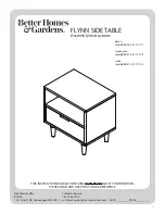 Preview for 1 page of Better Homes and Gardens FLYNN BH16-021-199-11 Assembly Instructions Manual