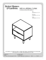 Preview for 14 page of Better Homes and Gardens FLYNN BH16-021-199-11 Assembly Instructions Manual