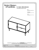 Preview for 1 page of Better Homes and Gardens FLYNN CREDENZA BH16-084-699-01 Assembly Instructions Manual