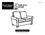 Better Homes and Gardens GRAMERCY 61" Roll Arm Loveseat Assembly Instructions Manual preview