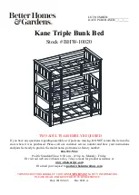 Better Homes and Gardens Kane BHW-10020 Instruction Booklet preview