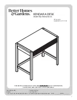 Better Homes and Gardens KENDARA BH18-021-199-24 Assembly Instructions Manual preview