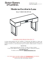 Предварительный просмотр 27 страницы Better Homes and Gardens Lana Modern Writing Desk Instruction Booklet