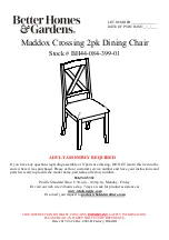 Better Homes and Gardens Maddox Crossing BH44-084-399-01 Assembly Instructions Manual предпросмотр