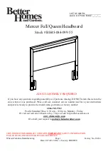 Better Homes and Gardens Mercer Full/Queen Headboard BH45-084-099-55 Manual предпросмотр