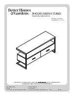 Предварительный просмотр 1 страницы Better Homes and Gardens RHODES BH18-021-199-47 Assembly Instructions Manual