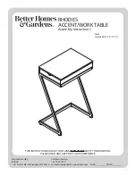 Preview for 1 page of Better Homes and Gardens RHODES BH47-021-199-17 Assembly Instructions Manual