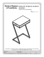 Preview for 6 page of Better Homes and Gardens RHODES BH47-021-199-17 Assembly Instructions Manual