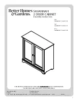 Better Homes and Gardens SAVANNAH BH17-084-099-49 Assembly Instructions Manual предпросмотр