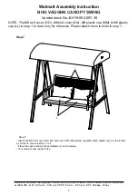 Preview for 6 page of Better Homes and Gardens VAUGHN CANOPY SWING Assembly Instruction Manual