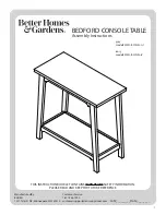 Better Homes and Gardens WM1-BFCNSL-GY Assembly Instructions Manual предпросмотр