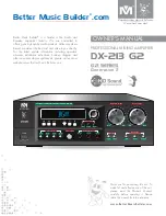 Предварительный просмотр 1 страницы Better Music Builder DX-213 G2 Owner'S Manual