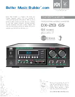 Better Music Builder DX-213 G5 Owner'S Manual preview