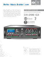 Предварительный просмотр 1 страницы Better Music Builder DX-288 G3 Owner'S Manual