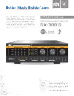 Предварительный просмотр 1 страницы Better Music Builder DX-388 D Owner'S Manual