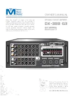 Better Music Builder DX-388 G3 Owner'S Manual предпросмотр