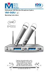 Preview for 1 page of Better Music Builder VM-92U Operating Instructions Manual