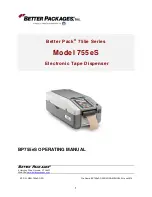 Better Packages Better Pack 755e Series Operating Manual preview