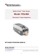 Preview for 1 page of Better Packages Better Pack 755eMA Operating Manual