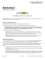 Betterbee Lyson Instructions предпросмотр