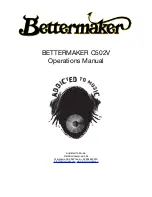 Предварительный просмотр 1 страницы Bettermaker C502V Operation Manual