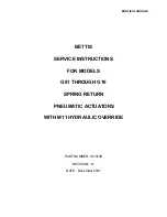 Preview for 1 page of Bettis G01 SR Series Service Instructions Manual