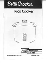 BETTY CROCKER BC-1521 Manual preview