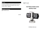 Предварительный просмотр 1 страницы BETUS FLIP PAGE DOWN CLOCK Instruction