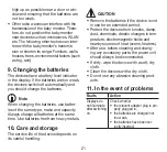 Preview for 21 page of Beurer babycare BY 84 Instructions For Use Manual