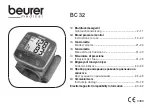 Beurer medical BC 32 Instructions For Use Manual предпросмотр