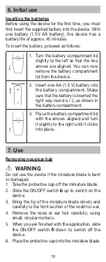 Предварительный просмотр 18 страницы Beurer 58000 Instructions For Use Manual