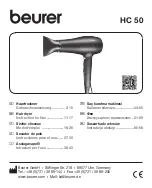 Beurer HC 50 Instructions For Use Manual preview