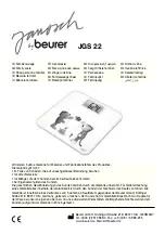 Preview for 1 page of Beurer JGS 22 Operating Instructions Manual