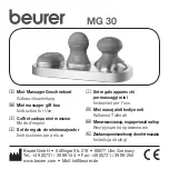 Предварительный просмотр 1 страницы Beurer MG 30 Instructions For Use Manual