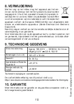 Предварительный просмотр 112 страницы Beurer MP 52 Instructions For Use Manual