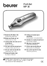 Beurer Profi-Set MP 30 Instructions For Use Manual preview