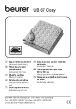 Beurer UB 67 Cosy Instructions For Use Manual preview