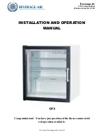 Beverage-Air CF-3 Installation And Operation Manual предпросмотр