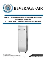 Предварительный просмотр 1 страницы Beverage-Air Cross Temp CT Series Installation And Operating Instructions Manual