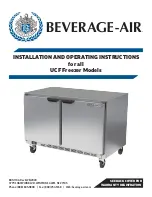 Предварительный просмотр 1 страницы Beverage-Air UCF Series Installation And Operating Instructions Manual