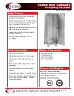 Preview for 1 page of BevLes Transi-Tray Cabinets CA71-IN39 Specification Sheet