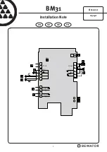 Предварительный просмотр 1 страницы Bewator Bewacom BM31 Installation Note