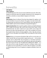 Предварительный просмотр 4 страницы bewello BW2102 Manual