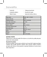 Предварительный просмотр 27 страницы bewello BW2102 Manual