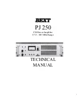 Предварительный просмотр 1 страницы BEXT PJ 250 Technical Manual