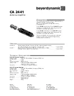 Beyerdynamic CA 2441 Technical Specification preview